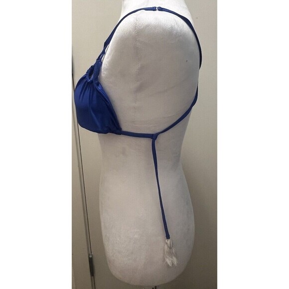 Isabella Rose Blue Seashell Triangle Bikini Top - Adjustable Straps Size S - Picture 2 of 5